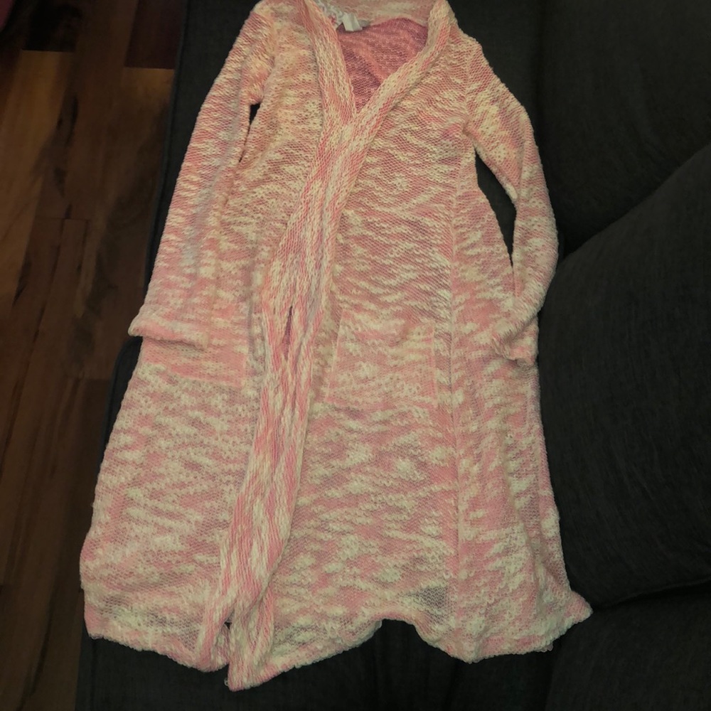 Long Pink Cardigan